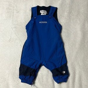 Vintage Columbia infant toddler 12 months blue snow bib snow pants ski winter